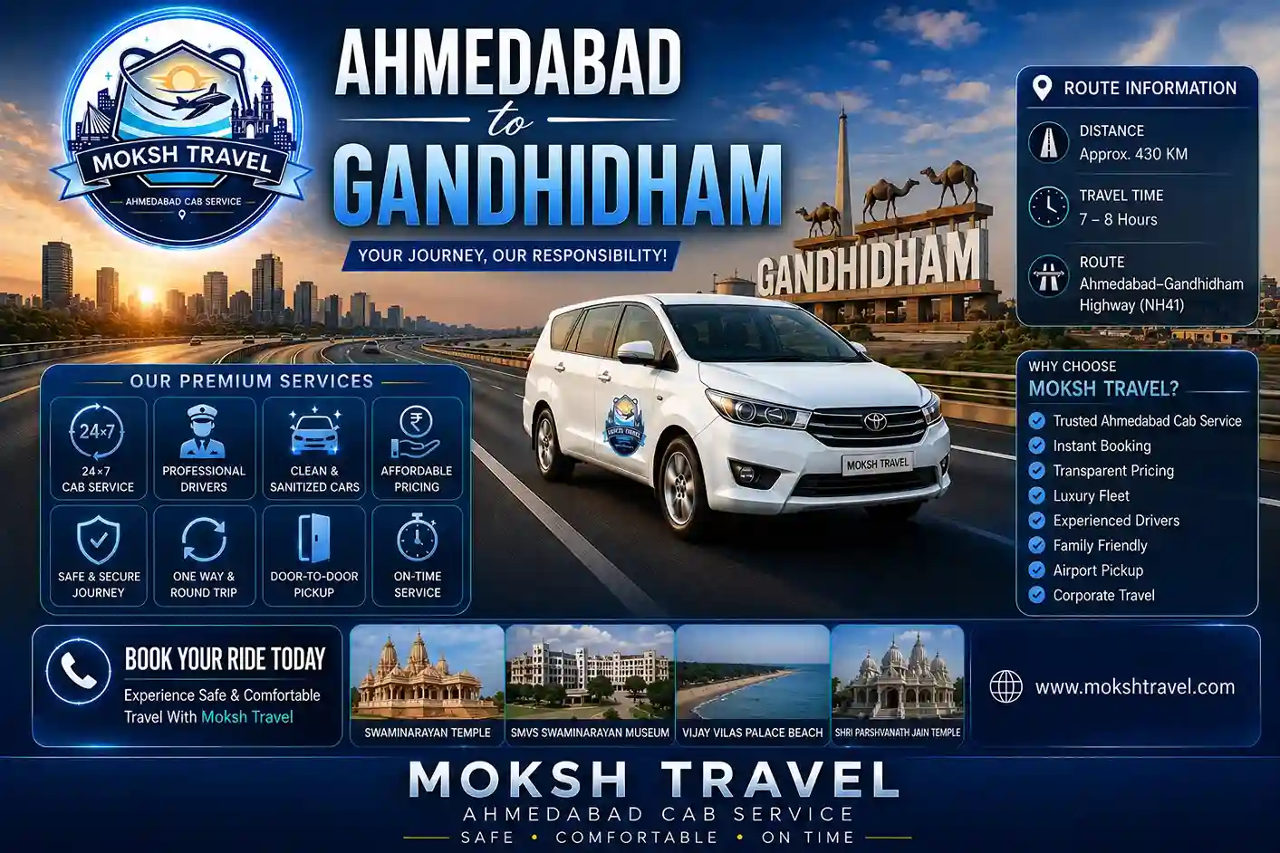 Ahmedabad to Gandhinagar